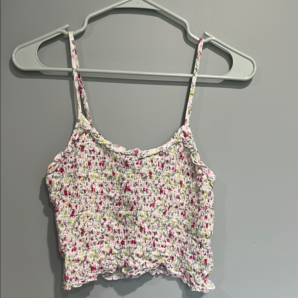 Floral Smocked Crop Top